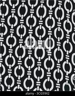 abstract chain vector pattern background, Chains on White Background Vector Seamless Pattern. Monochrome Marine Background. vector seamless pattern Stock Vector
