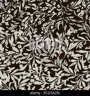 Cute floral vintage print of pink small piony roses flower with green leaves, ditsy and pretty simple vibe. Romantic flowers and small flowers seamles. Stock Vector