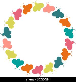 Frame of honey bee animal. Honey bee vector illustration. Baby shower design Stock Vector