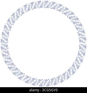 Spring frame template. Leaf elements decoration. Easter border with empty space for your text Stock Vector