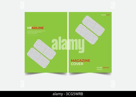 Book Cover Design Template in A4. Can be adapted to Brochure, Annual Report, Magazine, Poster, Business Portfolio, Flyer, Banner, Website Stock Vector