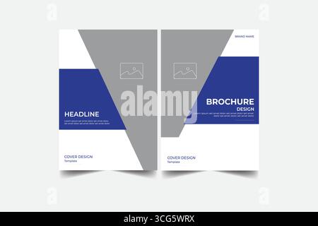 Book Cover Design Template in A4. Can be adapted to Brochure, Annual Report, Magazine, Poster, Business Portfolio, Flyer, Banner, Website Stock Vector