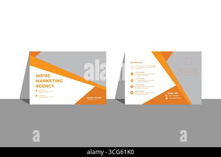 Corporates postcard design template, amazing and modern postcard design, stylish corporate EDDM postcard design. Event Card Design, Direct Email EDDM Stock Vector