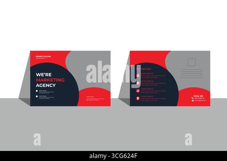 business postcard design template Stock Vector