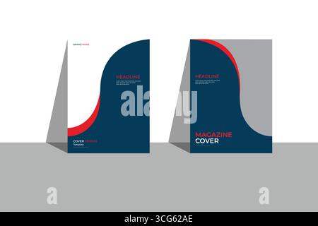 Book Cover Design Template in A4. Can be adapted to Brochure, Annual Report, Magazine, Poster, Business Portfolio, Flyer, Banner, Website. Stock Vector