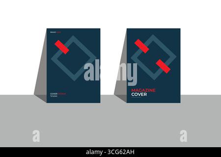 Book Cover Design Template in A4. Can be adapted to Brochure, Annual Report, Magazine, Poster, Business Portfolio, Flyer, Banner, Website. Stock Vector