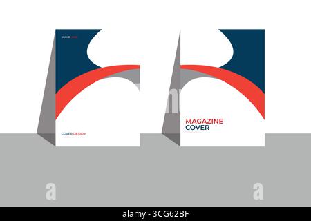 Book Cover Design Template in A4. Can be adapted to Brochure, Annual Report, Magazine, Poster, Business Portfolio, Flyer, Banner, Website. Stock Vector