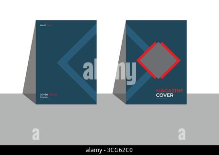 Book Cover Design Template in A4. Can be adapted to Brochure, Annual Report, Magazine, Poster, Business Portfolio, Flyer, Banner, Website. Stock Vector