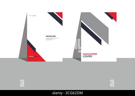 Book Cover Design Template in A4. Can be adapted to Brochure, Annual Report, Magazine, Poster, Business Portfolio, Flyer, Banner, Website. Stock Vector