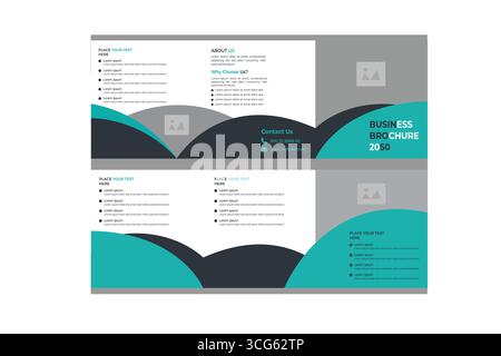 square trifold brochure design Stock Vector