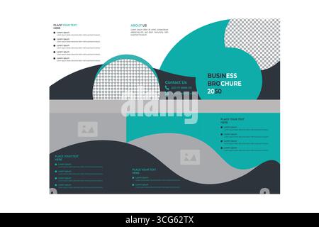 square trifold brochure design Stock Vector