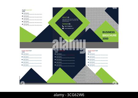 square trifold brochure design Stock Vector