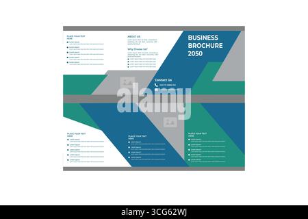 square trifold brochure design Stock Vector