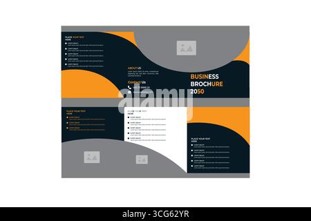 square trifold brochure design Stock Vector