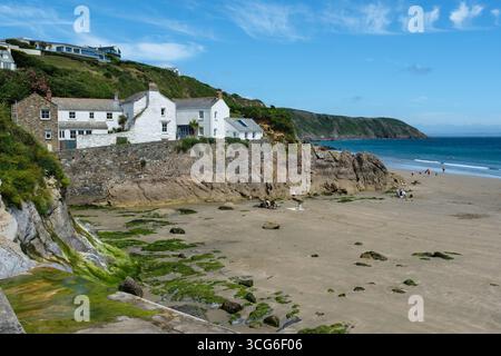 Gorran Haven, Cornwall, England, U.K. Beach View. Stock Photo
