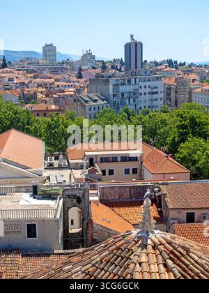 View across the rooftops of Split Stock Photo