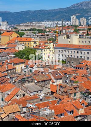View across the rooftops of Split Stock Photo