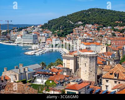 View across the rooftops of Split Stock Photo