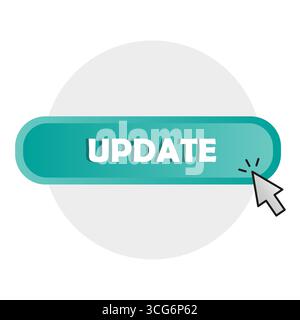 Update button. Mouse click cursor. New feature symbol. Vector web element. Stock Vector