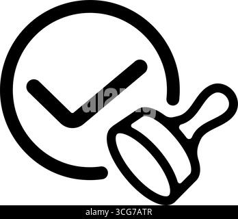 Approval, verification vector icon illustration Stock Vector