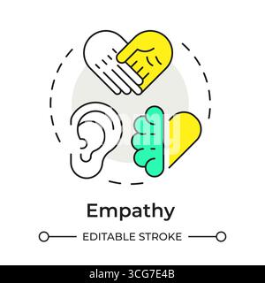 Empathy multi color concept icon Stock Vector