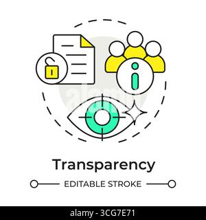 Transparency multi color concept icon Stock Vector