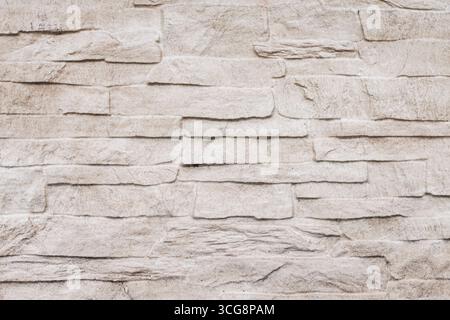 Artificial stone texture background, pattern of decorative slate stone wall surface Stock Photo