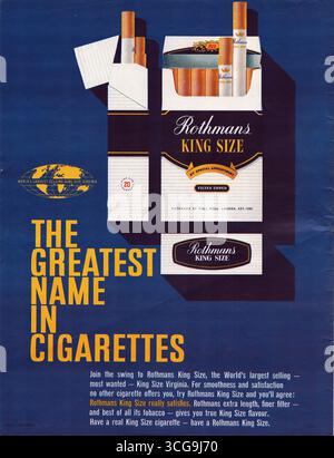 Rothmans cigarettes advertisement Stock Photo