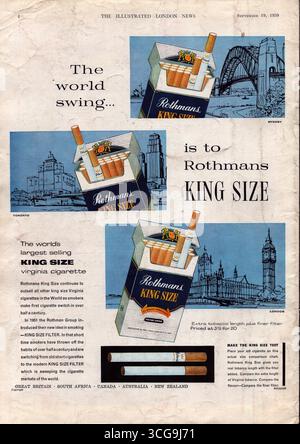 Rothmans cigarettes advertisement Stock Photo