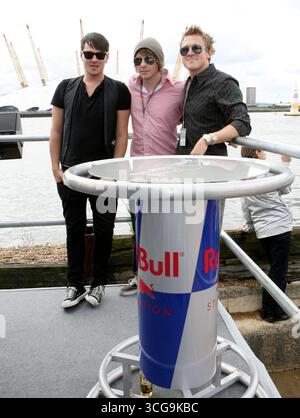 Red Mcfly Races Matt Willis with Danny Jones and Tom Fletcher from McFly the annual Red ...