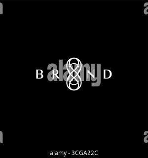 Minimalist Triple Eight Number Logo Design. Elegant 888 Number Lines Logo Design. Stock Vector