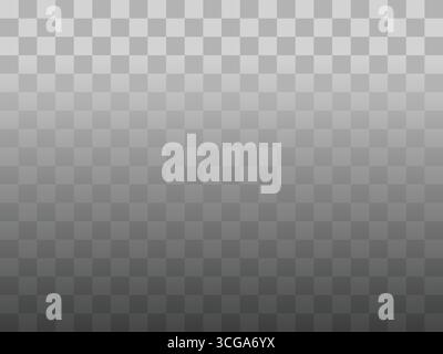 Transparent grid background. Vertical gradient shadow. Checkered pattern design. Black to grey fade. Stock Vector