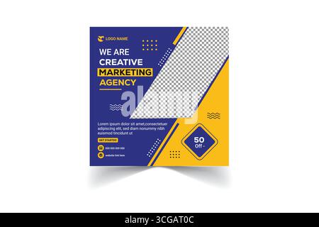 Modern Social Media Post Design for Digital Marketing Corporate Web Banner Vector Template Stock Vector