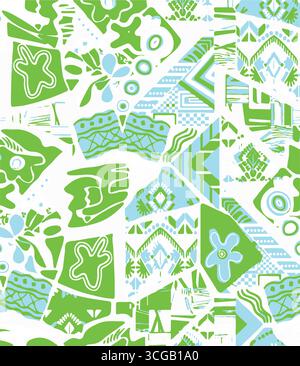Ikat seamless pattern, geometric design, motif ethnic handmade, Ikat ethnic tribal, boho colors seamless wallpaper. Ethnic Ikat abstract background Stock Vector