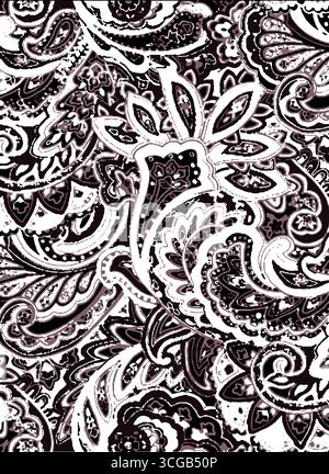 boho paisley Floral Ikat pattern embroidery border. Ethnic ikat floral Ethnic Indian Pattern Ikat pattern Ethnic Pattern Border floral Aztec embroider Stock Vector