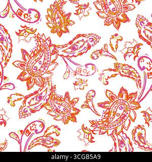 boho paisley Floral Ikat pattern embroidery border. Ethnic ikat floral Ethnic Indian Pattern Ikat pattern Ethnic Pattern Border floral Aztec embroider Stock Vector