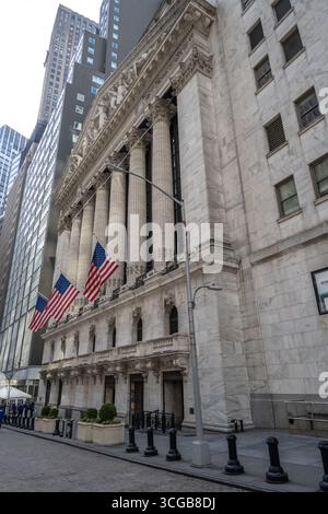 NY Stock Exchange buildling on Wall Street in NYC Stock Photo