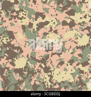 camo seamless print vector fashion pattern, urban textile design Stock Vector