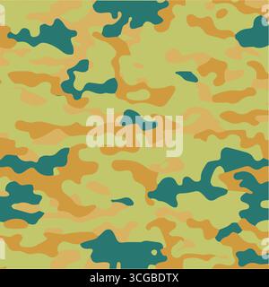 camo seamless print vector fashion pattern, urban textile design Stock Vector