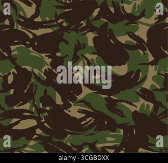 camo seamless print vector fashion pattern, urban textile design Stock Vector