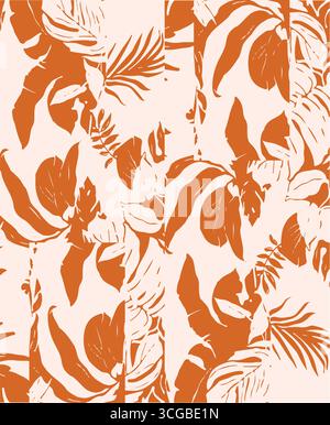 Exotic hand drawn flowers, seamless patterns with floral for fabric, textiles, clothing, wrapping paper, cover, banner, home decor, abstract backgroun Stock Vector