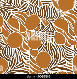 Exotic hand drawn flowers, seamless patterns with floral for fabric, textiles, clothing, wrapping paper, cover, banner, home decor, abstract backgroun Stock Vector