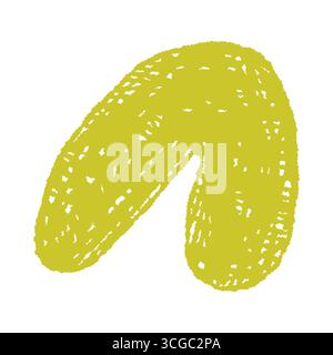 Modern abstract yellow shape with textured details isolated on white for creative design vector illustration Stock Vector
