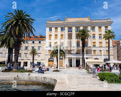 The waterfront Riva strip in Split Stock Photo
