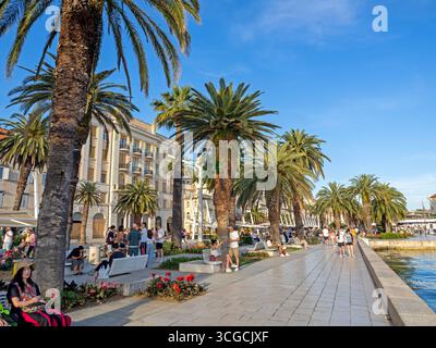 The waterfront Riva strip in Split Stock Photo