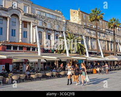 The waterfront Riva strip in Split Stock Photo