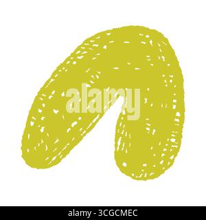 Modern abstract yellow shape with textured details isolated on white for creative design vector illustration Stock Vector