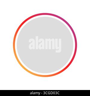 circle profile frame story or live broadcast vector Stock Vector
