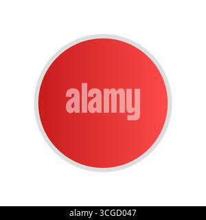red circle record button vector icon Stock Vector