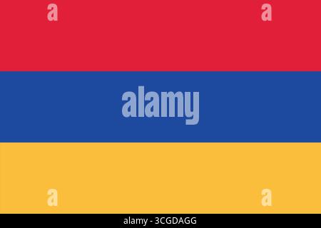 Flat vector armenia flag illustration with horizontal tricolor stripes Stock Vector